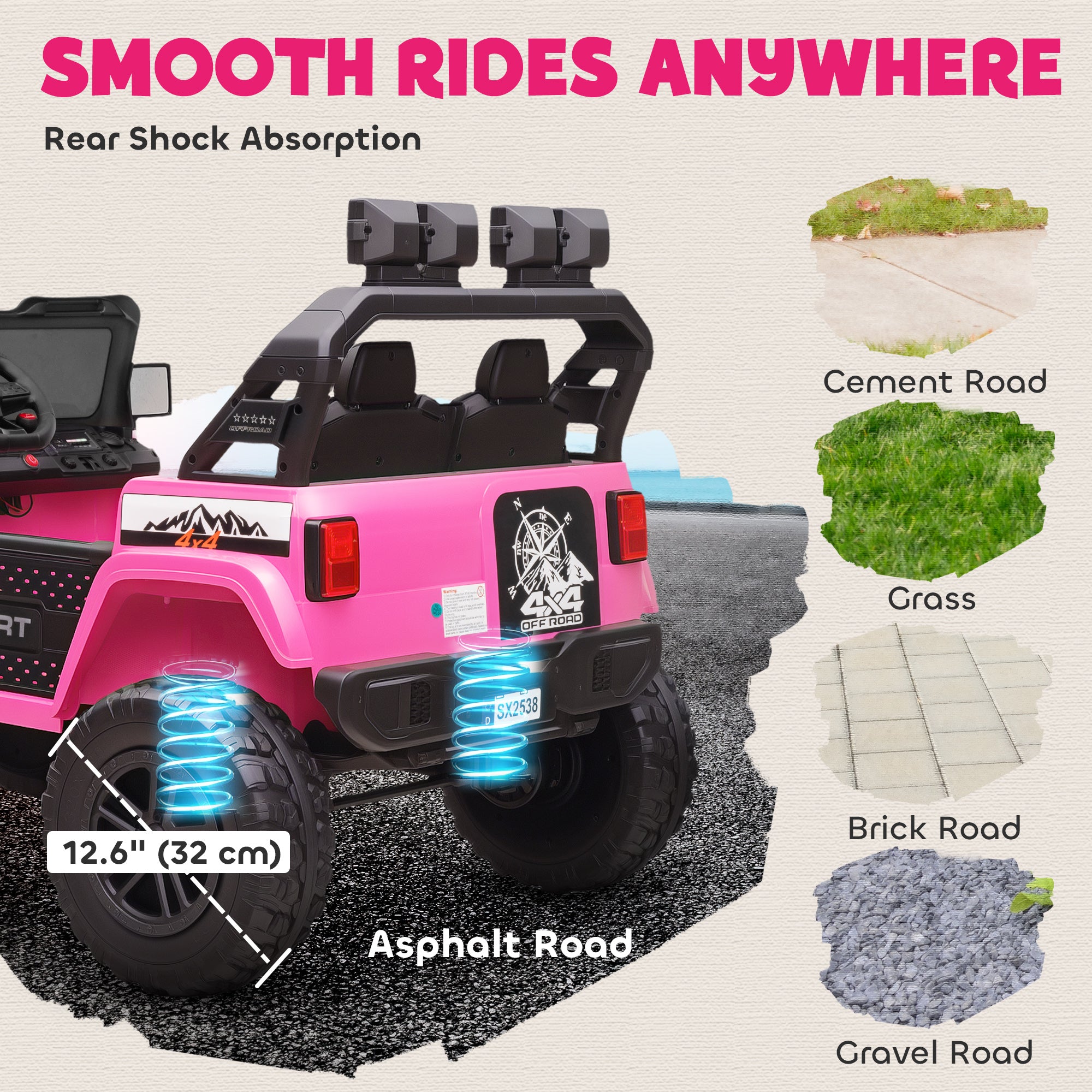 Qaba 24V Kids Electric 4WD Truck