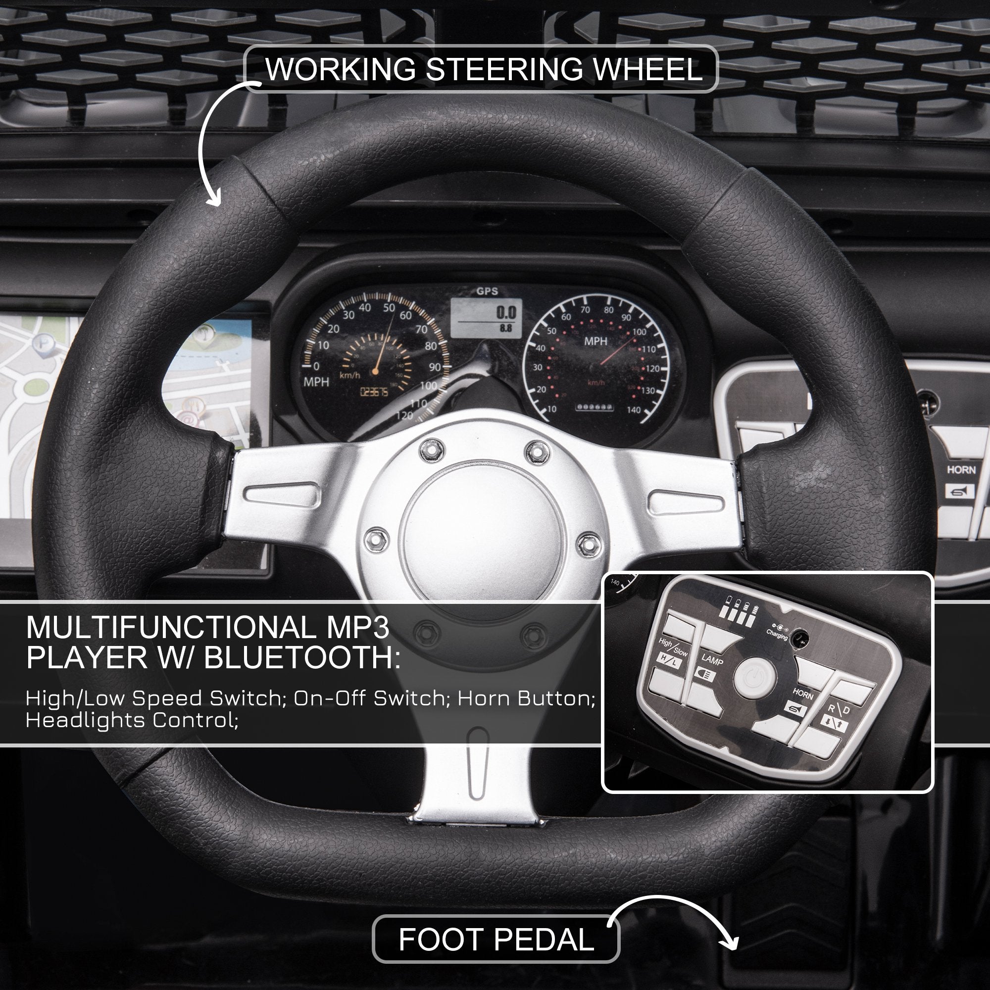 Qaba 12V Kids Ride-On Car