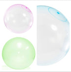 Three colorful balloons on a white background